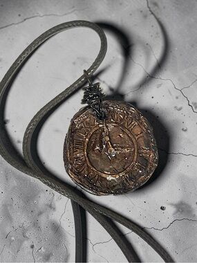 For $25💫Steampunk Style Bronze Clock Roman Numeral Pendant Necklace